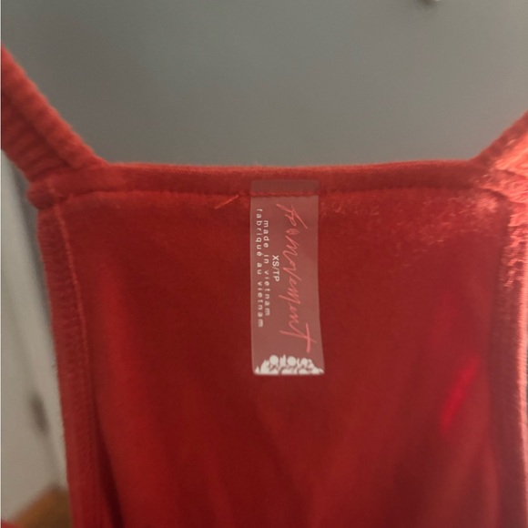 Free People xs hot shot red and pink pocket mini dress - Picture 6 of 8